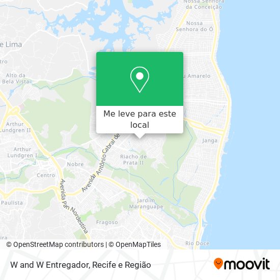 W and W Entregador mapa