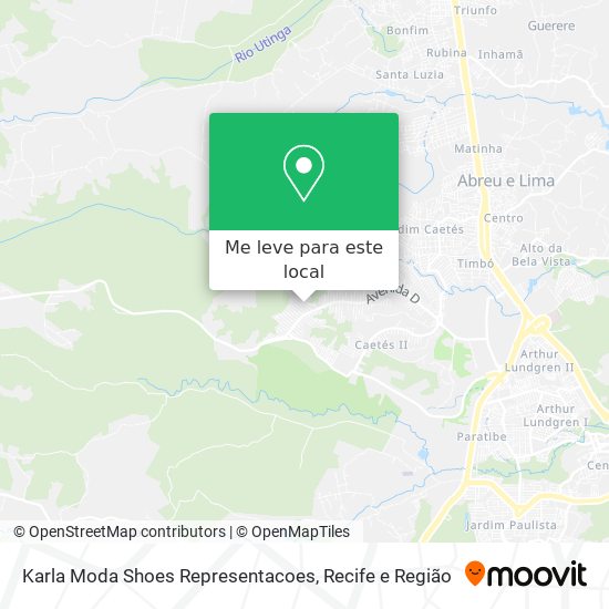 Karla Moda Shoes Representacoes mapa
