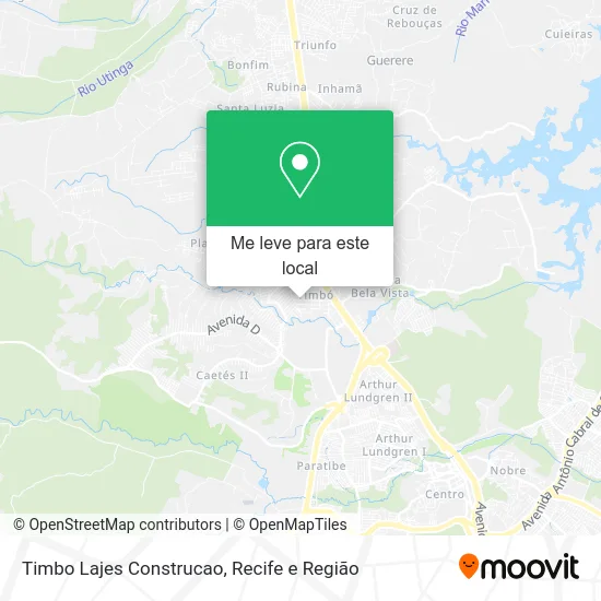 Timbo Lajes Construcao mapa