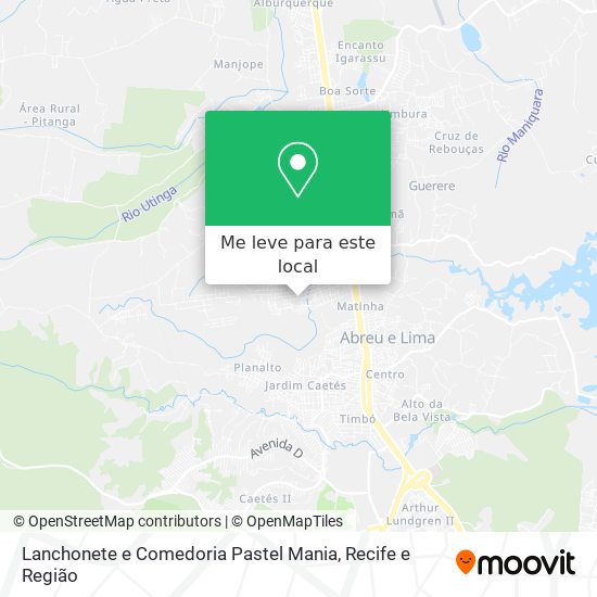 Lanchonete e Comedoria Pastel Mania mapa