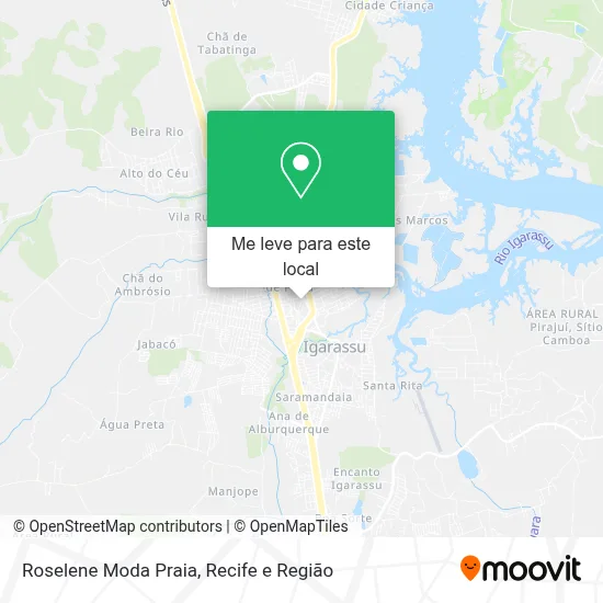 Roselene Moda Praia mapa