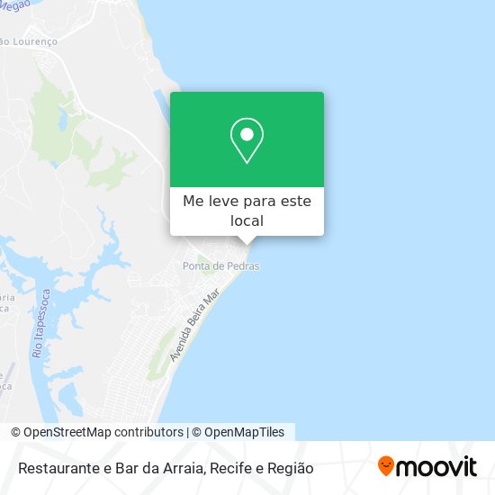 Restaurante e Bar da Arraia mapa