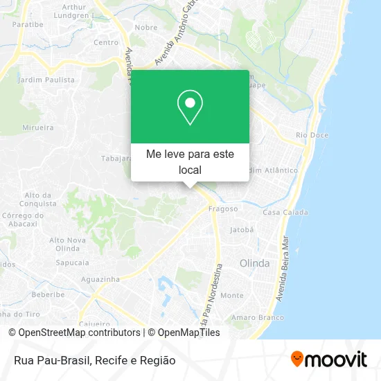 Rua Pau-Brasil mapa