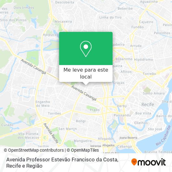 Avenida Professor Estevão Francisco da Costa mapa