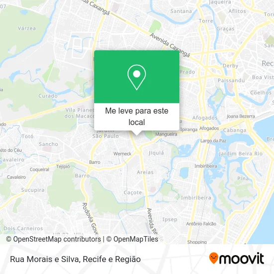 Rua Morais e Silva mapa