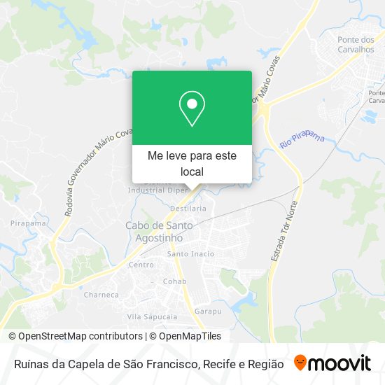 Ruínas da Capela de São Francisco mapa
