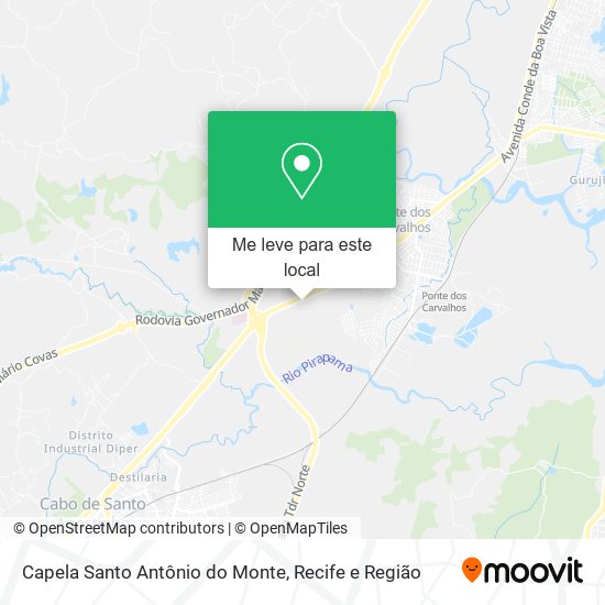 Capela Santo Antônio do Monte mapa