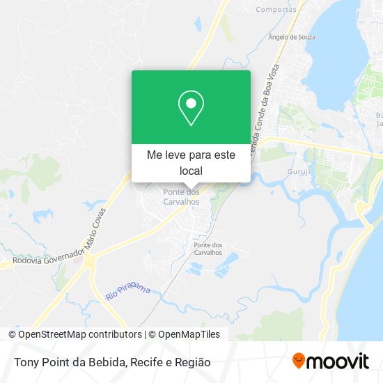 Tony Point da Bebida mapa