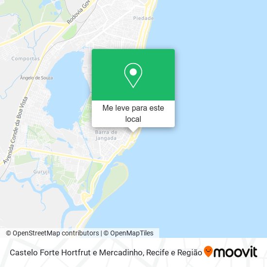 Castelo Forte Hortfrut e Mercadinho mapa