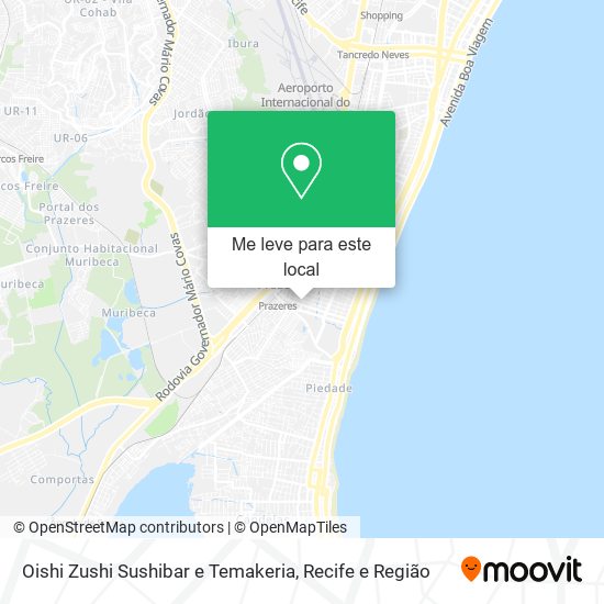 Oishi Zushi Sushibar e Temakeria mapa