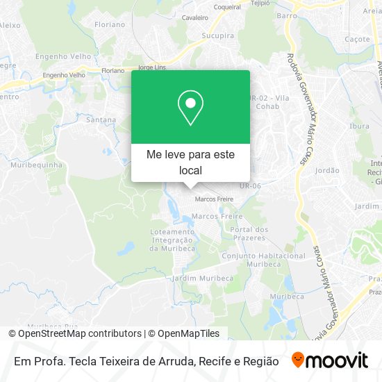 Em Profa. Tecla Teixeira de Arruda mapa