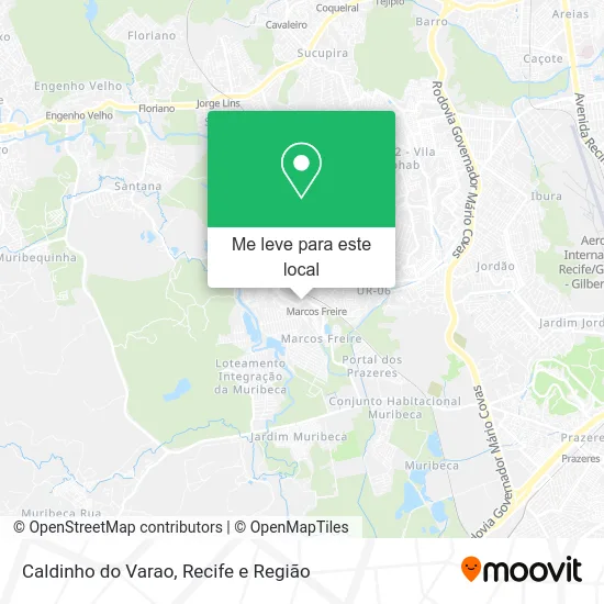 Caldinho do Varao mapa