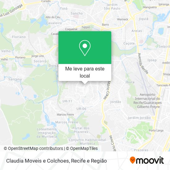 Claudia Moveis e Colchoes mapa