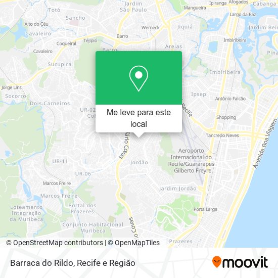 Barraca do Rildo mapa