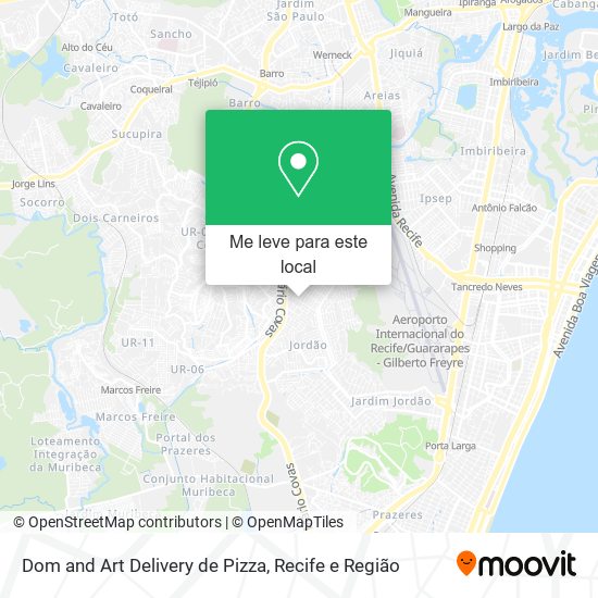 Dom and Art Delivery de Pizza mapa
