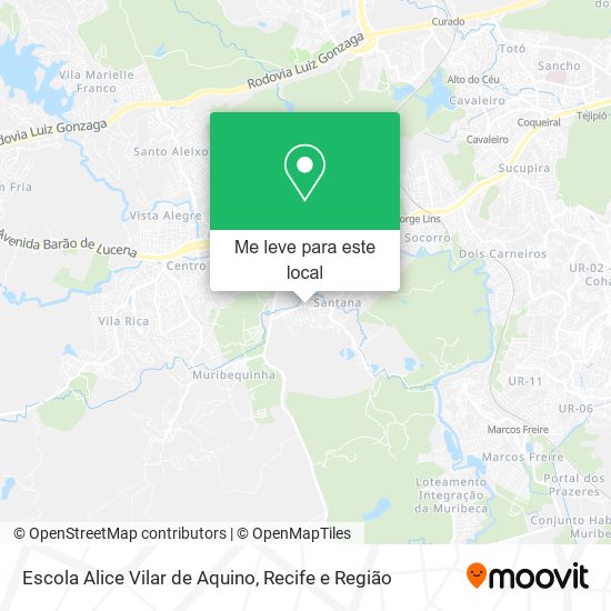 Escola Alice Vilar de Aquino mapa