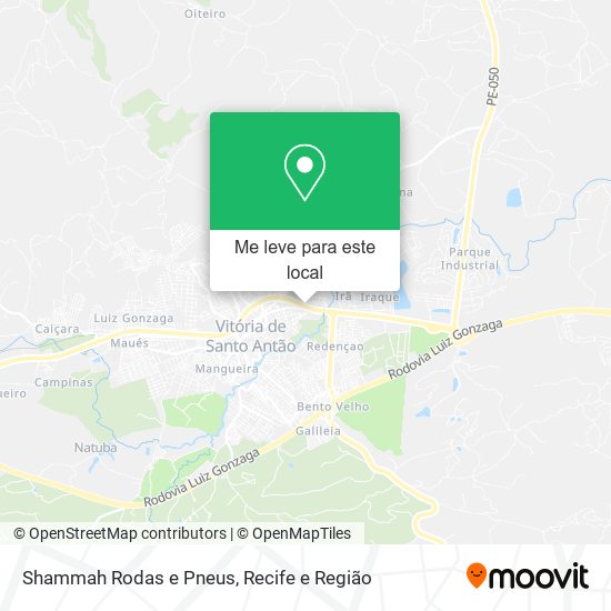 Shammah Rodas e Pneus mapa
