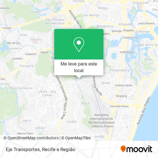 Eje Transportes mapa