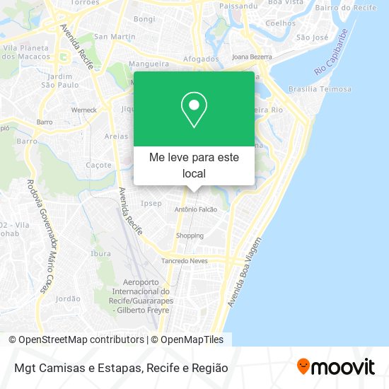 Mgt Camisas e Estapas mapa