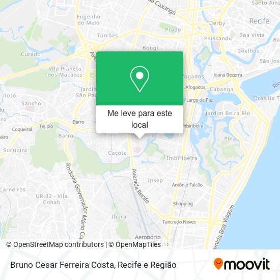 Bruno Cesar Ferreira Costa mapa