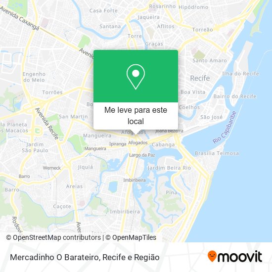 Mercadinho O Barateiro mapa