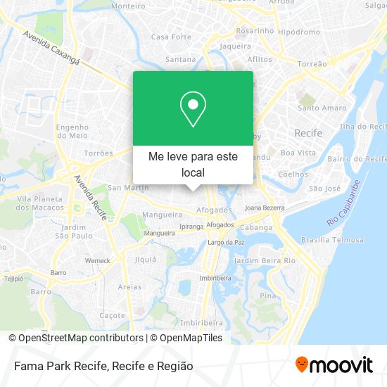 Fama Park Recife mapa