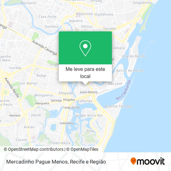 Mercadinho Pague Menos mapa