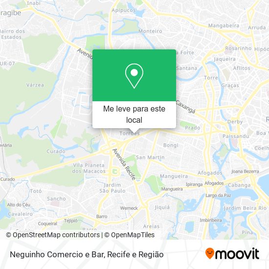 Neguinho Comercio e Bar mapa