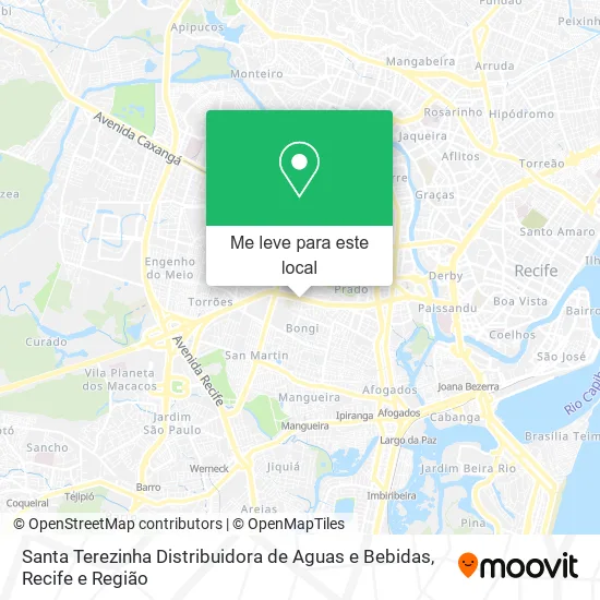 Santa Terezinha Distribuidora de Aguas e Bebidas mapa
