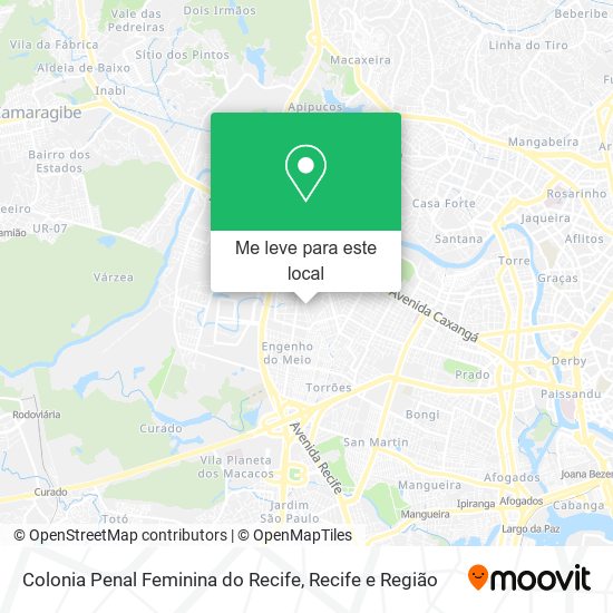 Colonia Penal Feminina do Recife mapa