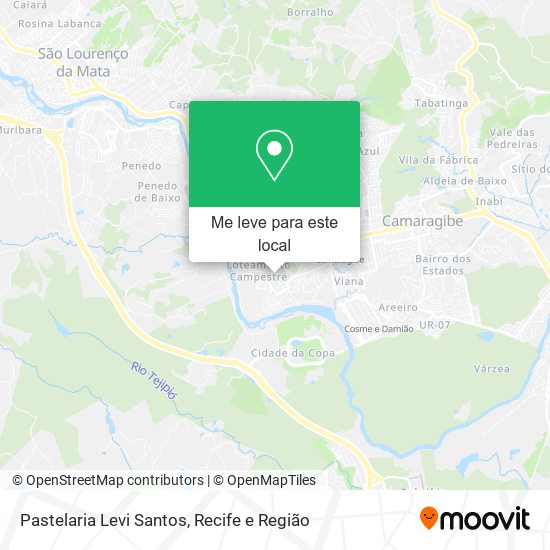 Pastelaria Levi Santos mapa