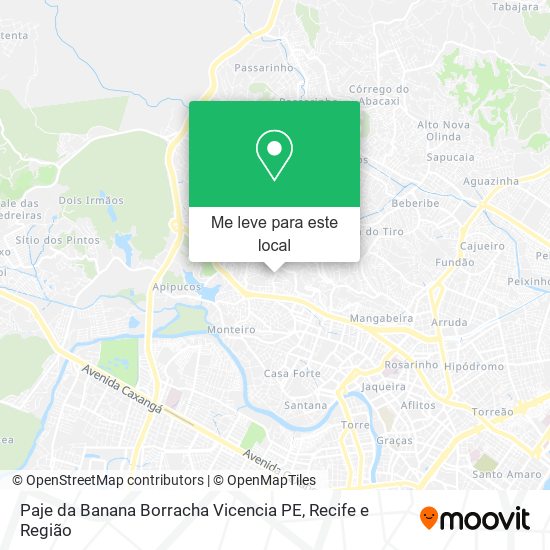 Paje da Banana Borracha Vicencia PE mapa