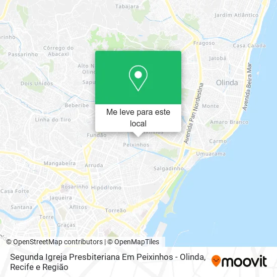 Segunda Igreja Presbiteriana Em Peixinhos - Olinda mapa