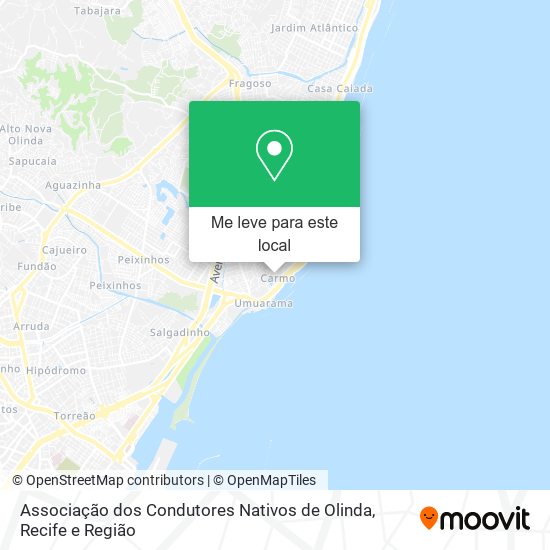 Associação dos Condutores Nativos de Olinda mapa