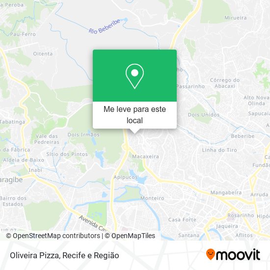 Oliveira Pizza mapa