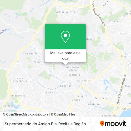 Supermercado do Amigo Bia mapa