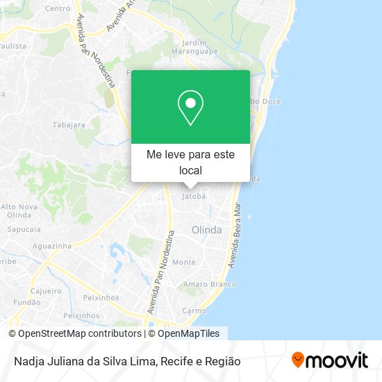Nadja Juliana da Silva Lima mapa