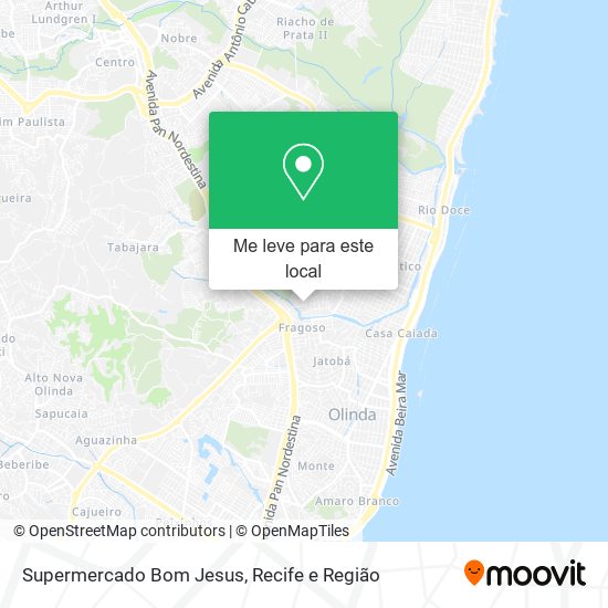 Supermercado Bom Jesus mapa