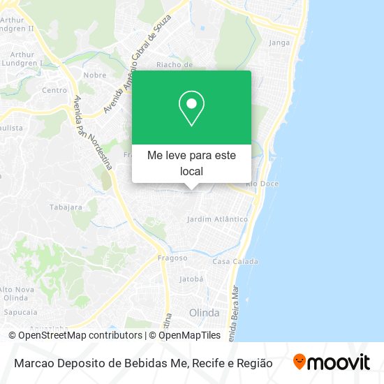Marcao Deposito de Bebidas Me mapa