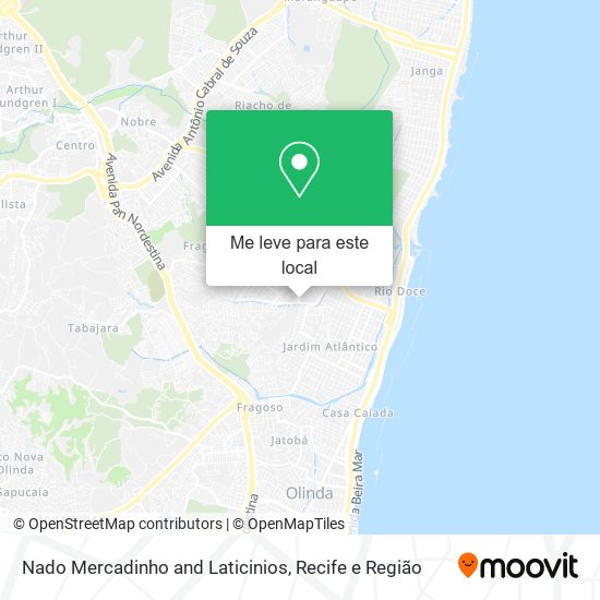 Nado Mercadinho and Laticinios mapa