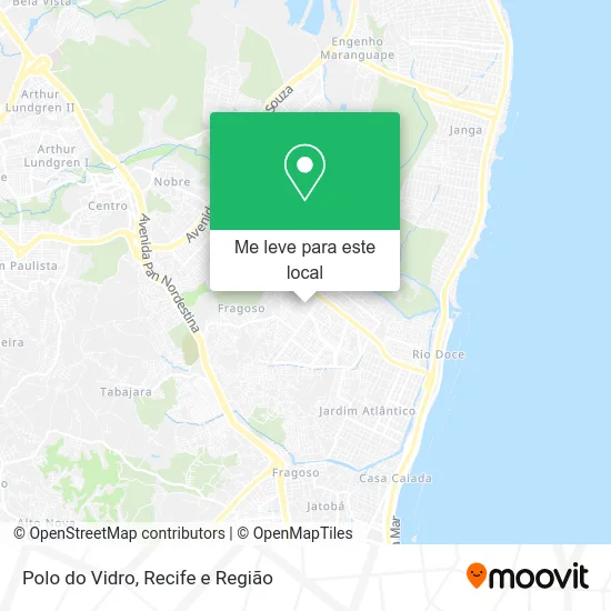 Polo do Vidro mapa