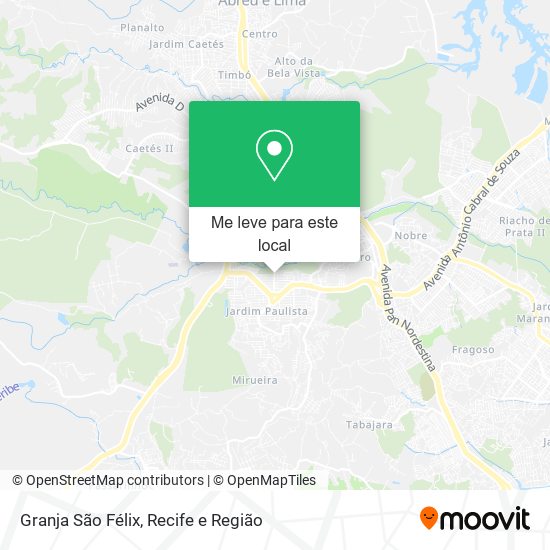 Granja São Félix mapa