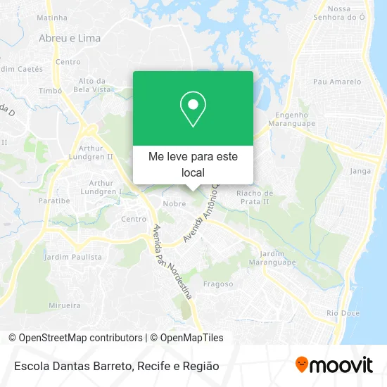 Escola Dantas Barreto mapa