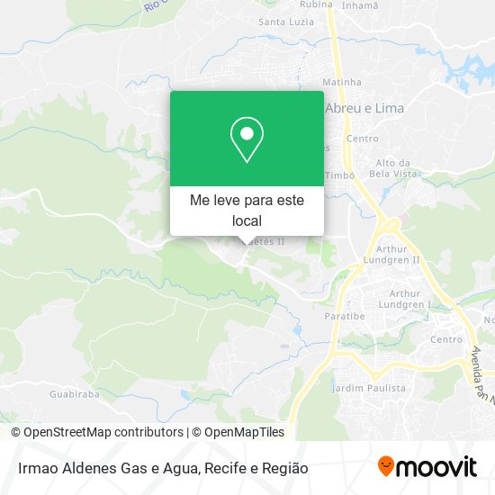 Irmao Aldenes Gas e Agua mapa