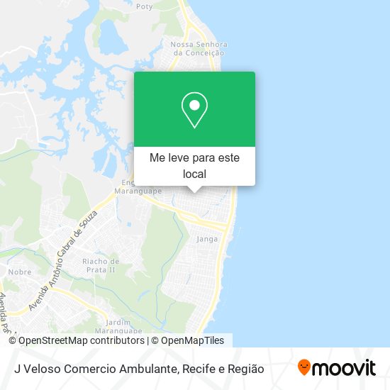 J Veloso Comercio Ambulante mapa
