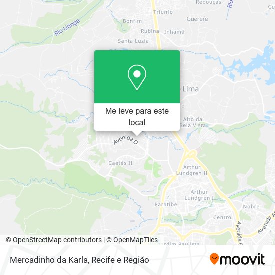 Mercadinho da Karla mapa