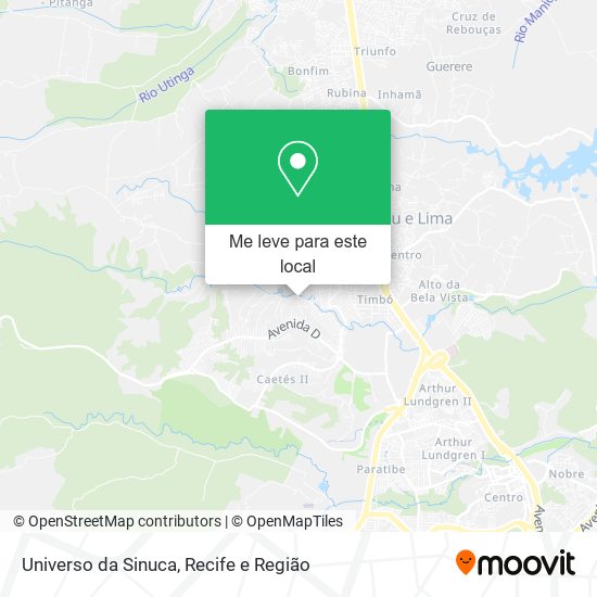 Universo da Sinuca mapa