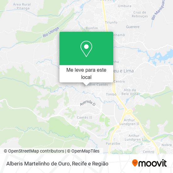 Alberis Martelinho de Ouro mapa
