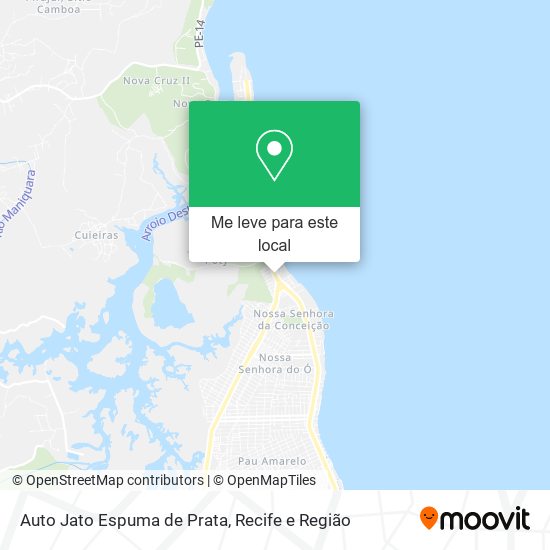 Auto Jato Espuma de Prata mapa