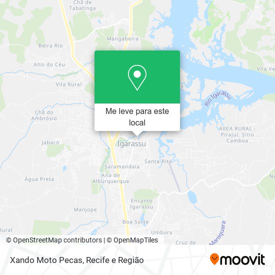 Xando Moto Pecas mapa